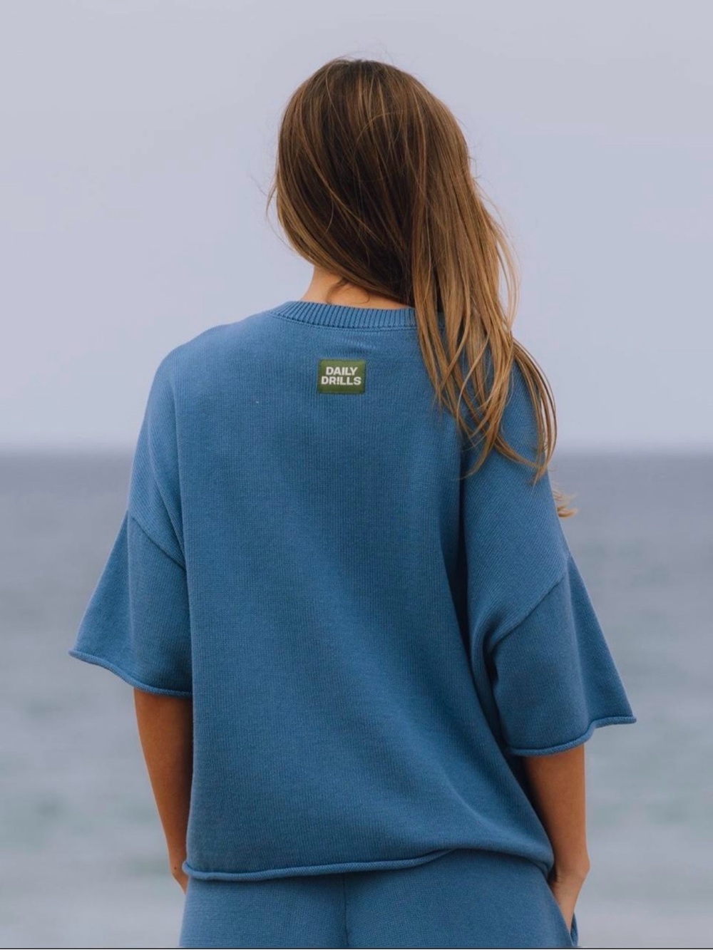 (M/L) Daily drills beach knit resort shirt | cabana